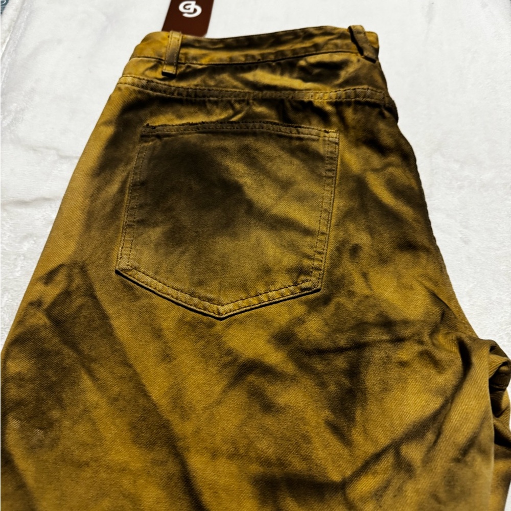 Crysp denim Men's Slim Straight Jeans in Tan - Picture 9 of 15